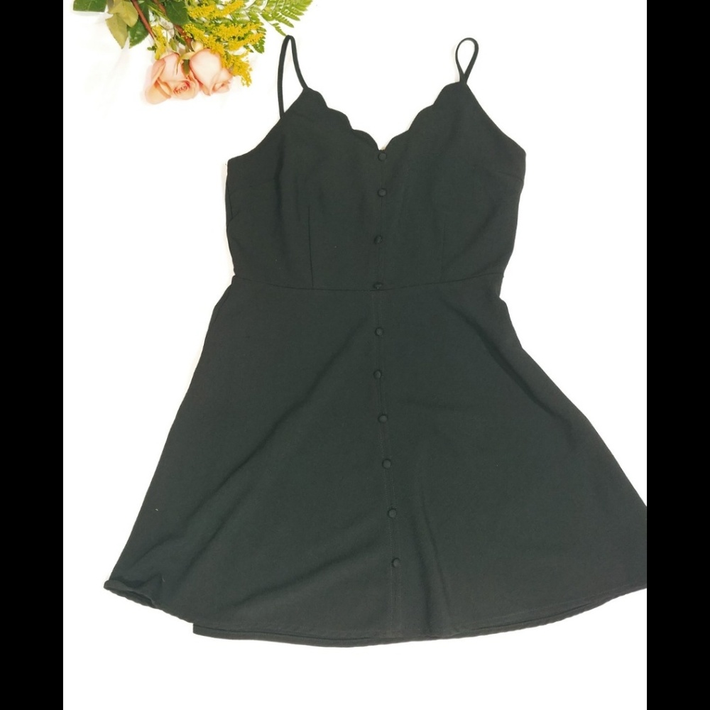 Spaghetti strap black dress